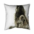 Begin Home Decor 20 x 20 in. Woman In Sepia-Double Sided Print Indoor Pillow 5541-2020-FI76